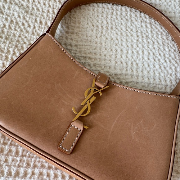 Saint Laurent YSL Mini Hobo Bag 5 a 7 Brown Leather - Picture 3 of 7